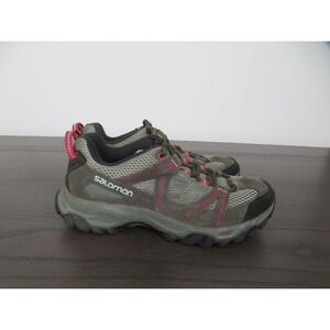 Salomon Shoes Womens 8 Brown Mesh Hiking Trail Sneakers Contagrip Outdoors